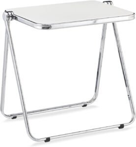 Vouwtafel Acryl – Opvouwbaar Klein Bureau – Transparante Tafel voor Thuis en Kantoor – Zonder Montage