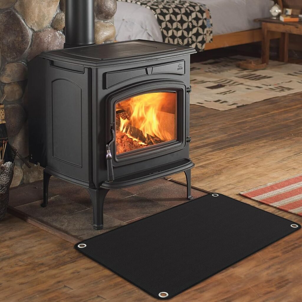 Vuurvaste grillmat 100x180 cm, hittebestendige beschermmat tot 650°C voor barbecue, camping en tuin
