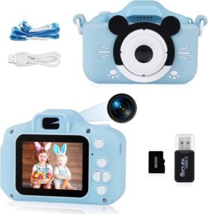 Waterdichte kindercamera blauw met 2 inch scherm en 1080P video-opname
