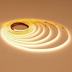 COB LED Strip 5m Warm Wit 3000K – Zelfklevende LED Lichtstrip – Flexibel en Snijbaar – 5 mm Breed, CRI 90