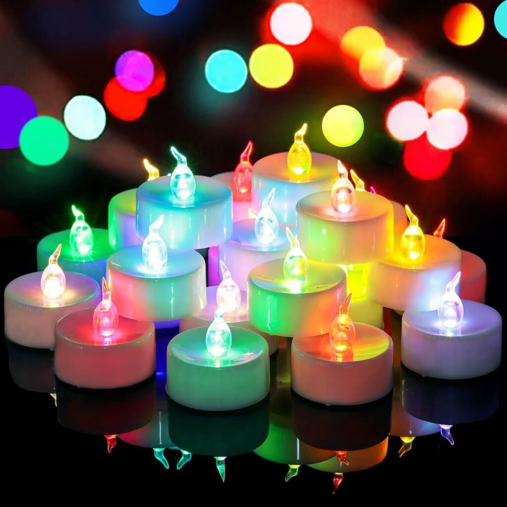 36 elektrische LED-theelichtjes met kleurverandering op batterij voor sfeerverlichting en kerst