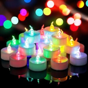 Elektrische Theelichtjes 36 Stuks – Kleurveranderende LED Kaarsjes – Flameloze Waxinelichtjes op Batterij – Voor Kerst en Sfeerverlichting