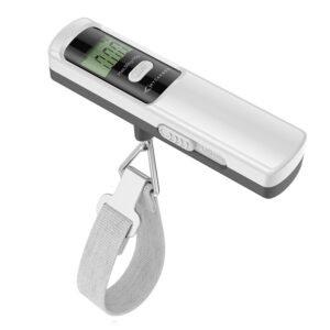 Digitale Bagageweegschaal 50 kg – Elektronische Kofferweegschaal met LCD-display – Reisweegschaal met Automatische Uitschakeling – Wit