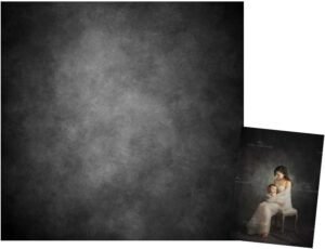Fotografie Achtergronddoek 3x3m Donkergrijs – Canvas Backdrop voor Portret, Video en Huwelijksfotografie – Katoen Polyester 200g/m²