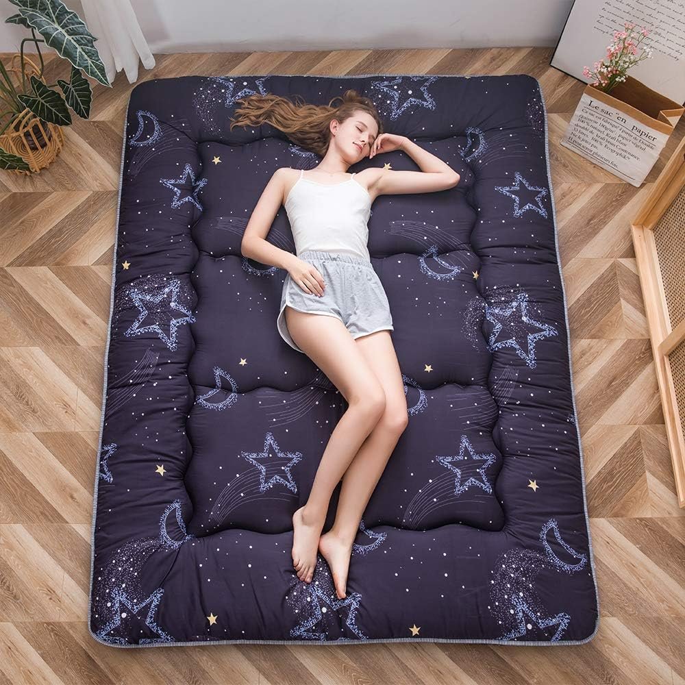Japanse futonmatras 150 x 200 cm met maan- en sterrendessin