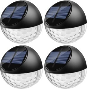 Zonne-energie Tuinverlichting – LED Buitenlamp met Automatische Sensor – Waterdichte Wandlamp – Set van 4 voor Tuin en Terras