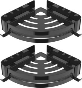 Badkamer Wandplanken Set van Roestvrij Staal – Wandplank Badkamer Organizer voor Toiletartikelen – Ruimtebesparend – 2 Stuks, Zilver