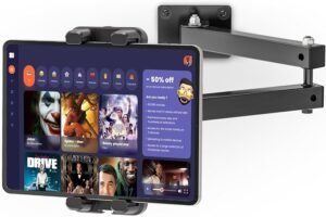 Tablet muurbeugel aluminium verstelbaar voor iPad, tablets en smartphones van 4,7 tot 13,5 inch