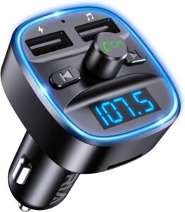 Bluetooth FM Transmitter Auto – Handsfree Carkit met Microfoon – USB Opladen, AUX en TF-kaart – Bluetooth 5.0