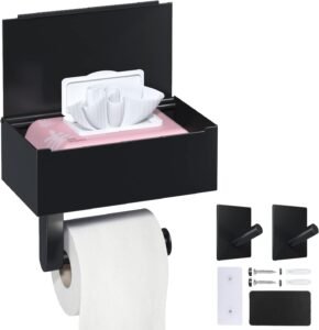 Toiletpapierhouder RVS – Zelfklevende WC-papierhouder – Wandmontage voor Badkamer – Modern Ontwerp