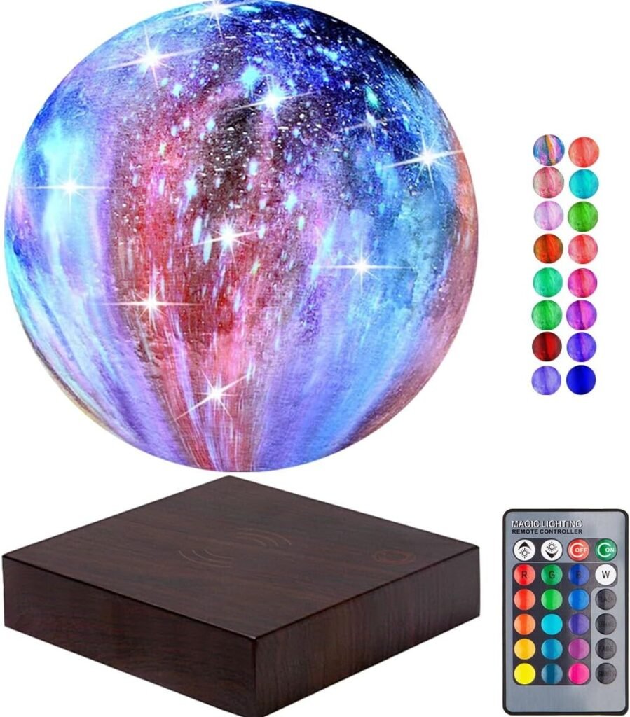 Magnetische zwevende wereldbol met roterende LED-verlichting voor thuis of kantoor