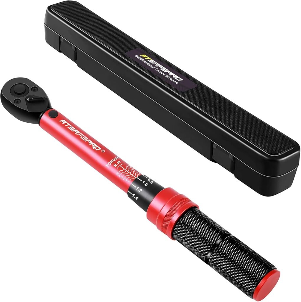 Draaimomentsleutel 3-25 Nm met 1/4 inch aandrijving en klikfunctie voor fietsen en motorfietsen