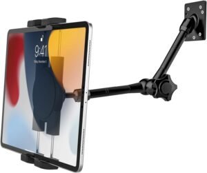 Tablet wandhouder met ergonomisch ontwerp voor diverse tabletformaten