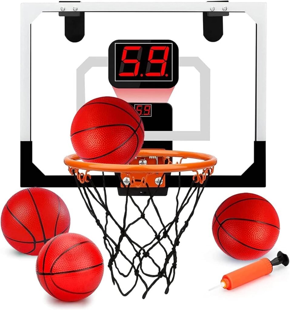 Deurbasketbalring set voor thuis met mini basketbal en montagemateriaal