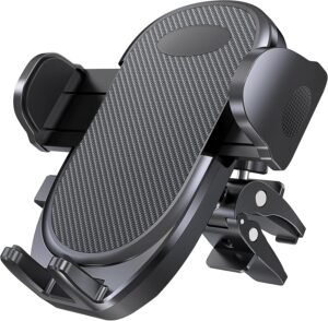 Auto telefoonhouder met anti-doorhangende ventilatiehaken, universele compatibiliteit en 360 graden draaibare stabiele grip