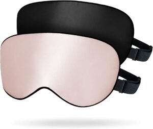 Verstelbaar Zijden Slaapmasker – 100% Moerbeizijde Oogmasker – Voor Dames en Heren – Perzikroze