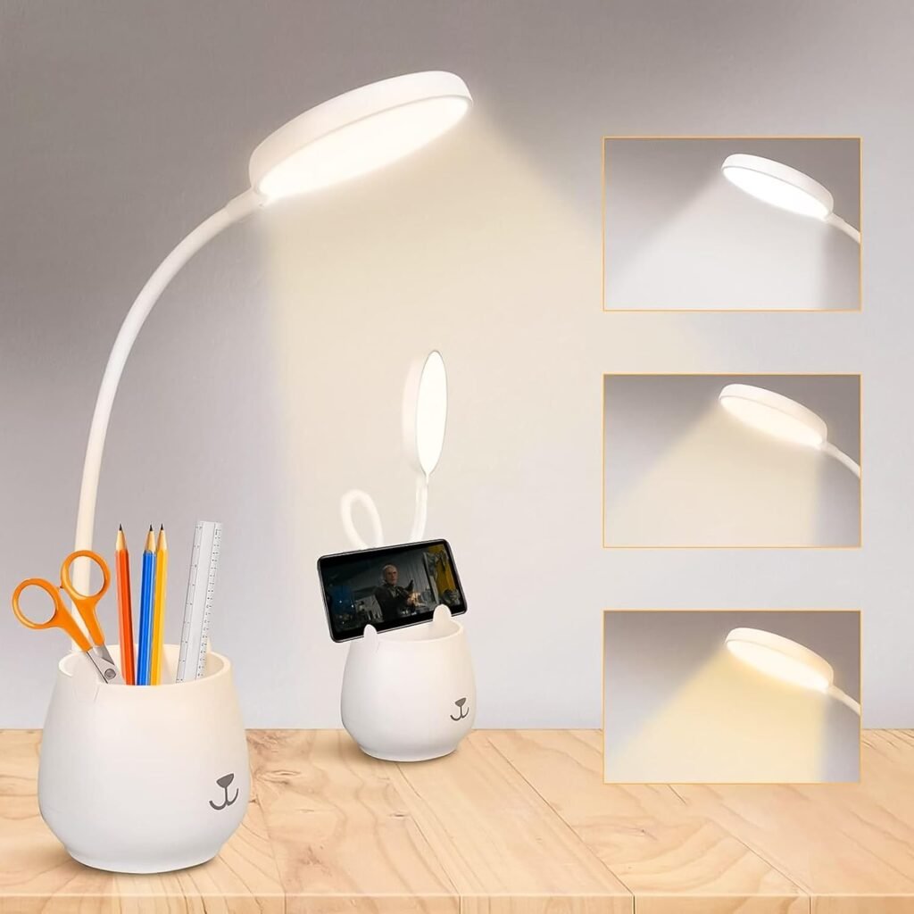 Telefoonhouder met LED-verlichting en verstelbare arm voor video-oproepen, make-up en lezen