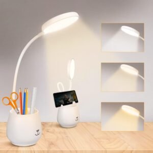 Telefoonhouder met LED-verlichting en verstelbare arm voor video-oproepen, make-up en lezen