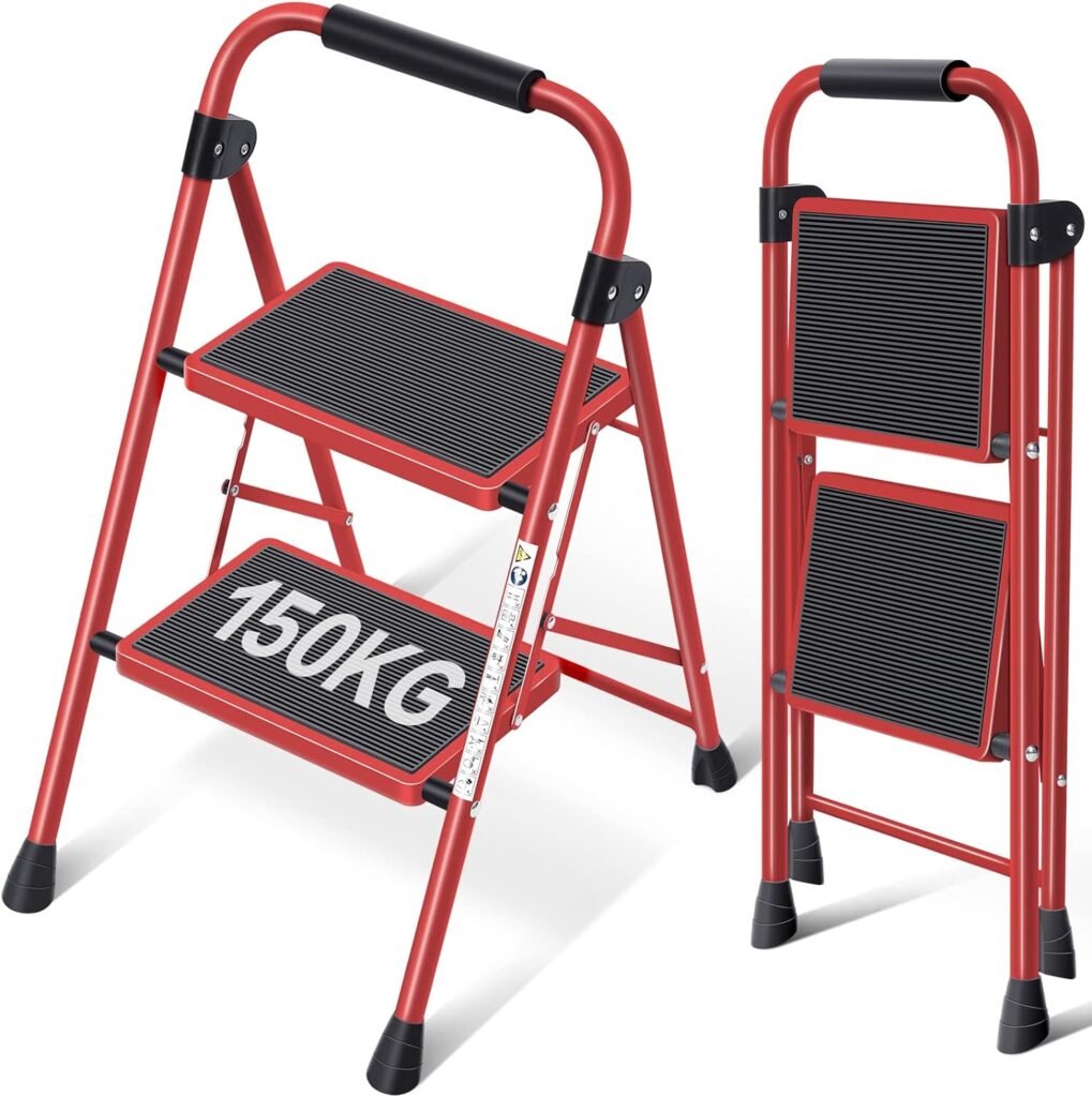 2-treeds trapladder met antislip treden voor huishoudelijk gebruik