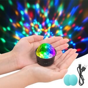 LED feestverlichting met geluidssensor – Disco lamp met afstandsbediening – Kleurrijke lichteffecten – Voor feestjes binnen en buiten