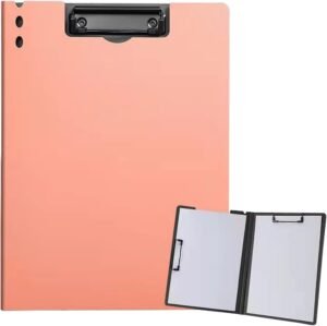 Roze A4 kunststof klembord met dubbele clip voor kantoor, school en studie