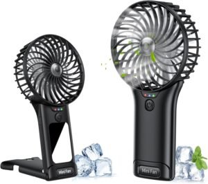 Handventilator Oplaadbaar – Draagbare Ventilator – Instelbare Snelheden – USB Oplaadbaar, Compact voor Onderweg