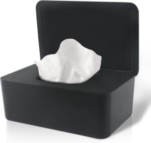 Wet Wipes Dispenser – Tissuedispenser met Deksel – Opbergdoos voor Natte en Droge Doekjes – Stofvrije Bewaring voor Thuisgebruik