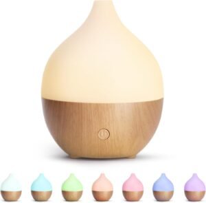 Aromadiffuser voor Aromatherapie – Geurverspreider met LED Verlichting – Fluisterstille Werking – Automatische Uitschakeling