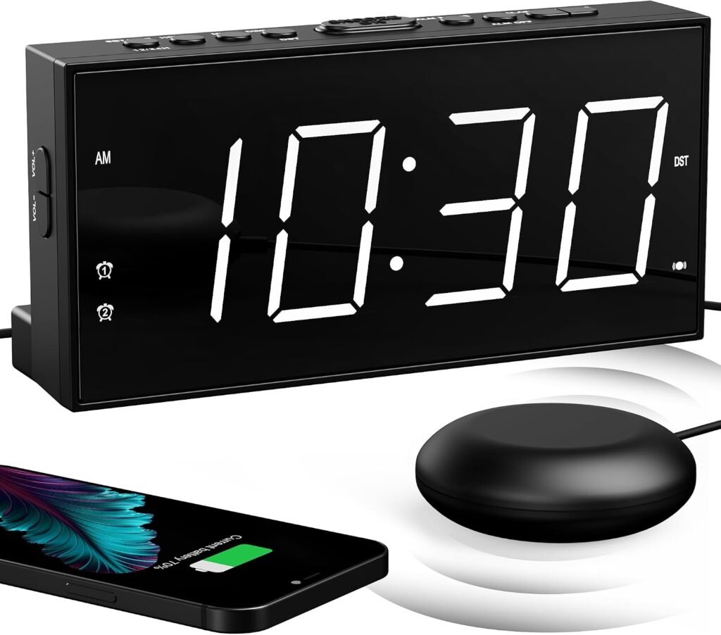 LED digitale wekker met instelbare helderheid en sluimerfunctie