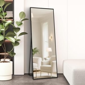 Staande Passpiegel – Full Body Spiegel – Verstelbaar Frame – Voor Woonkamer en Kleedkamer – Duurzaam en Stijlvol Interieur
