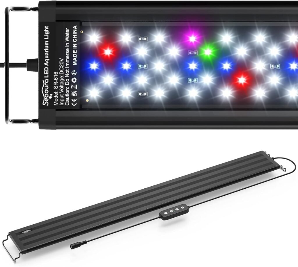 Aquarium LED verlichting full spectrum met timer en instelbare helderheid 61-76 cm
