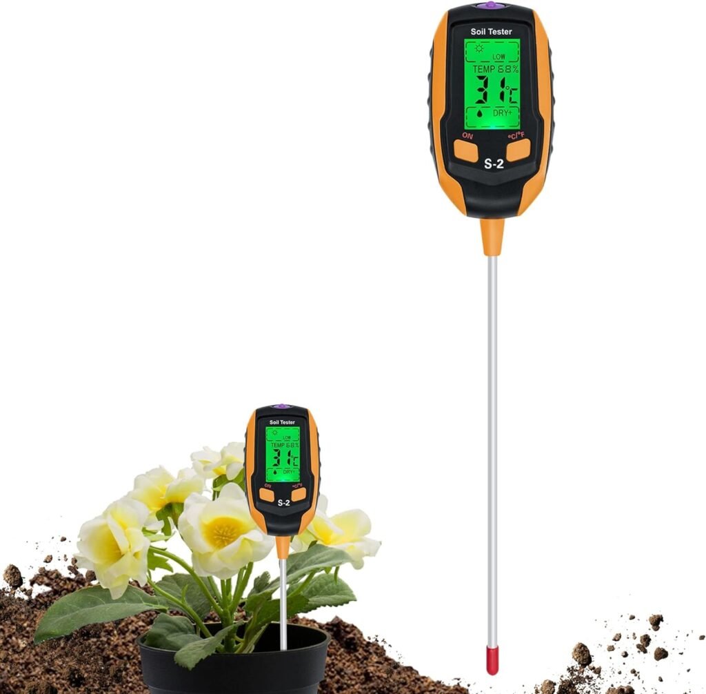 Plantenvochtmeter met temperatuur- en omgevingsvochtigheidsmeting voor buitenplanten