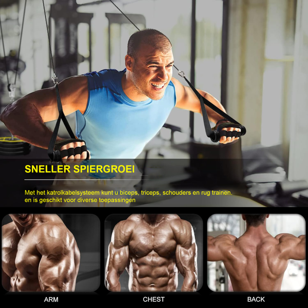 Fitness kabel pulley systeem voor thuis met lat pulldown