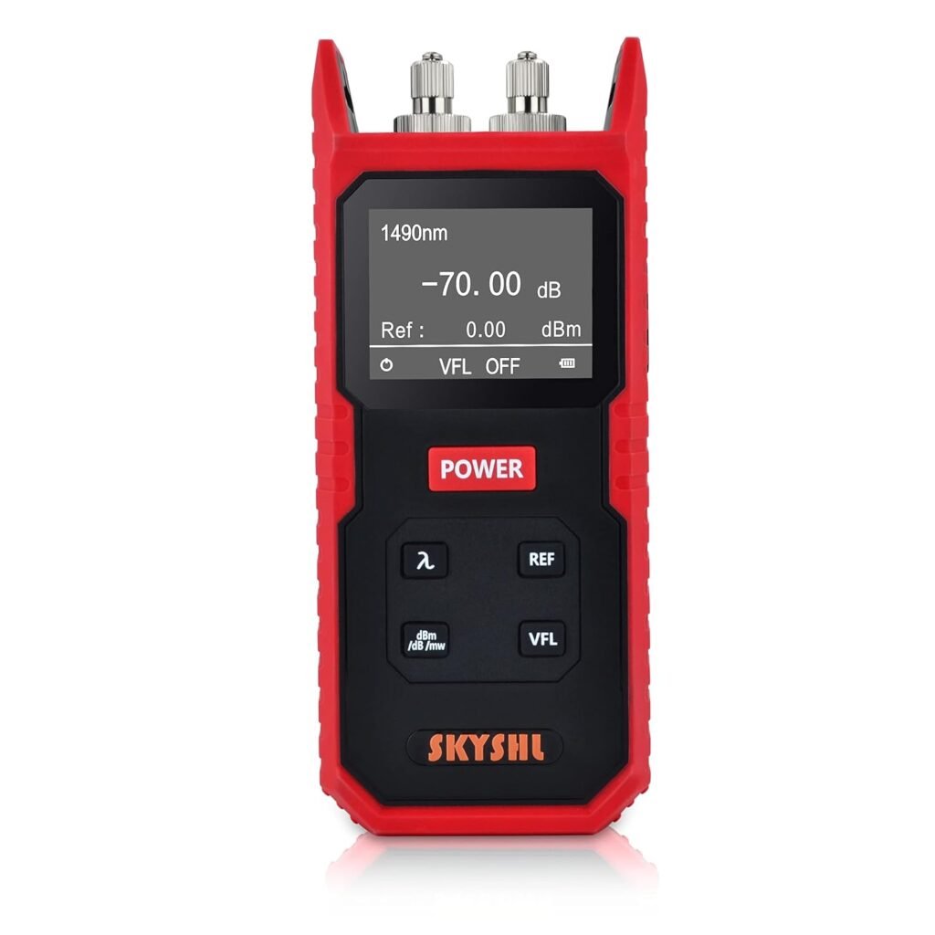Optische Vermogensmeter 800-1700 nm met VFL - Glasvezel Tester - Meetbereik -70 tot +8 dBm - 2,5 mm Connector - SC/FC/LC UPC-adapter