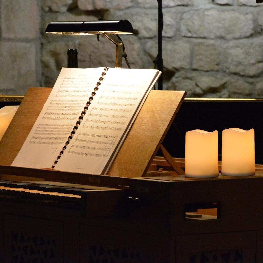 LED kaarsen set voor buiten met afstandsbediening, 4 stuks, waterdicht, warm wit licht, 7,5 x 10 cm