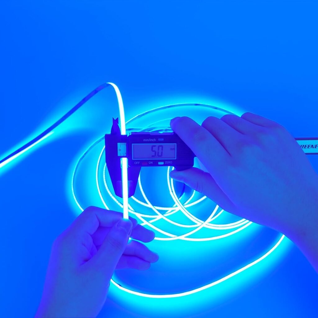 Blauwe LED strip 12V 5 meter, zelfklevend en flexibel, 3 mm breed voor binnengebruik en decoratie