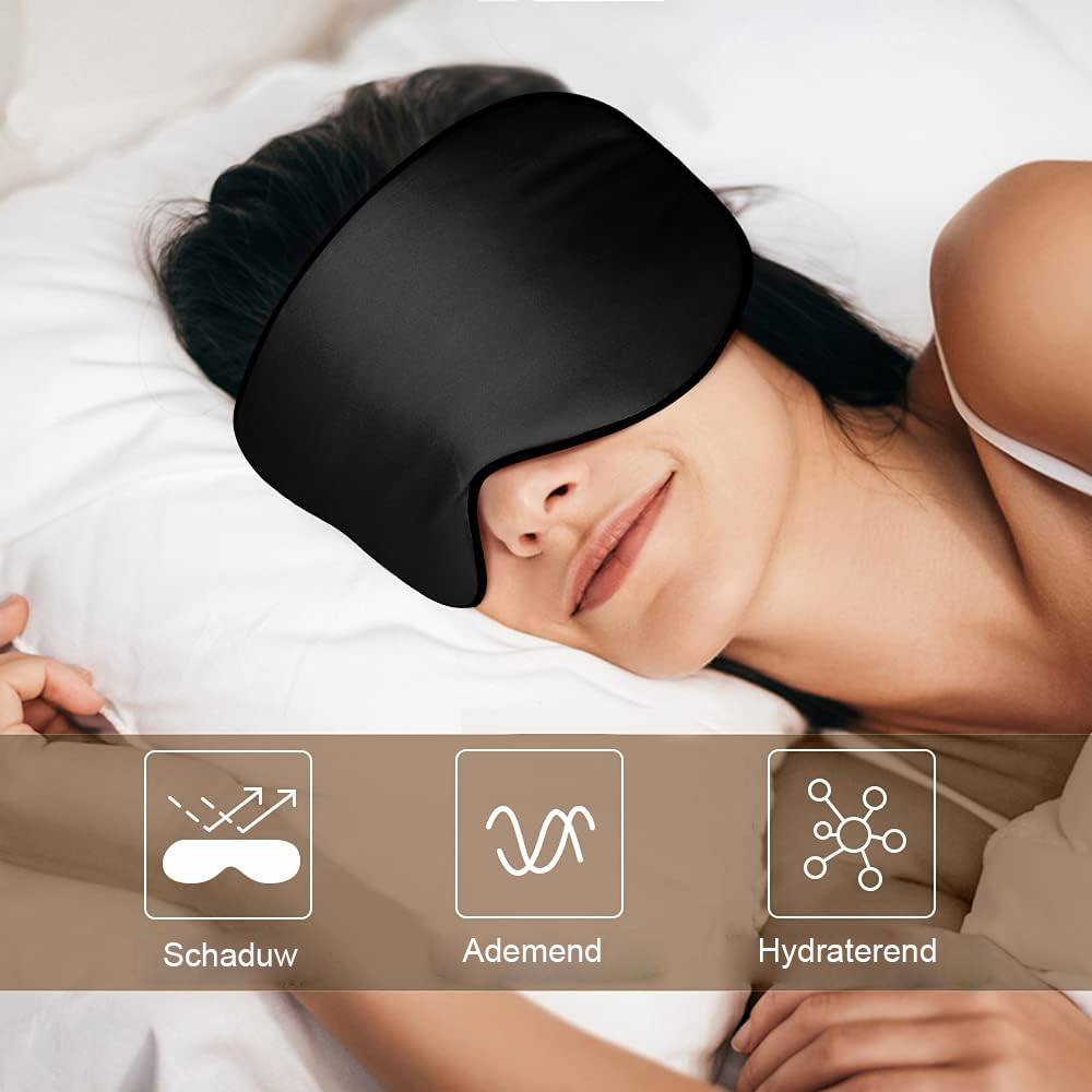 Verstelbaar Zijden Slaapmasker - 100% Moerbeizijde Oogmasker - Voor Dames en Heren - Perzikroze