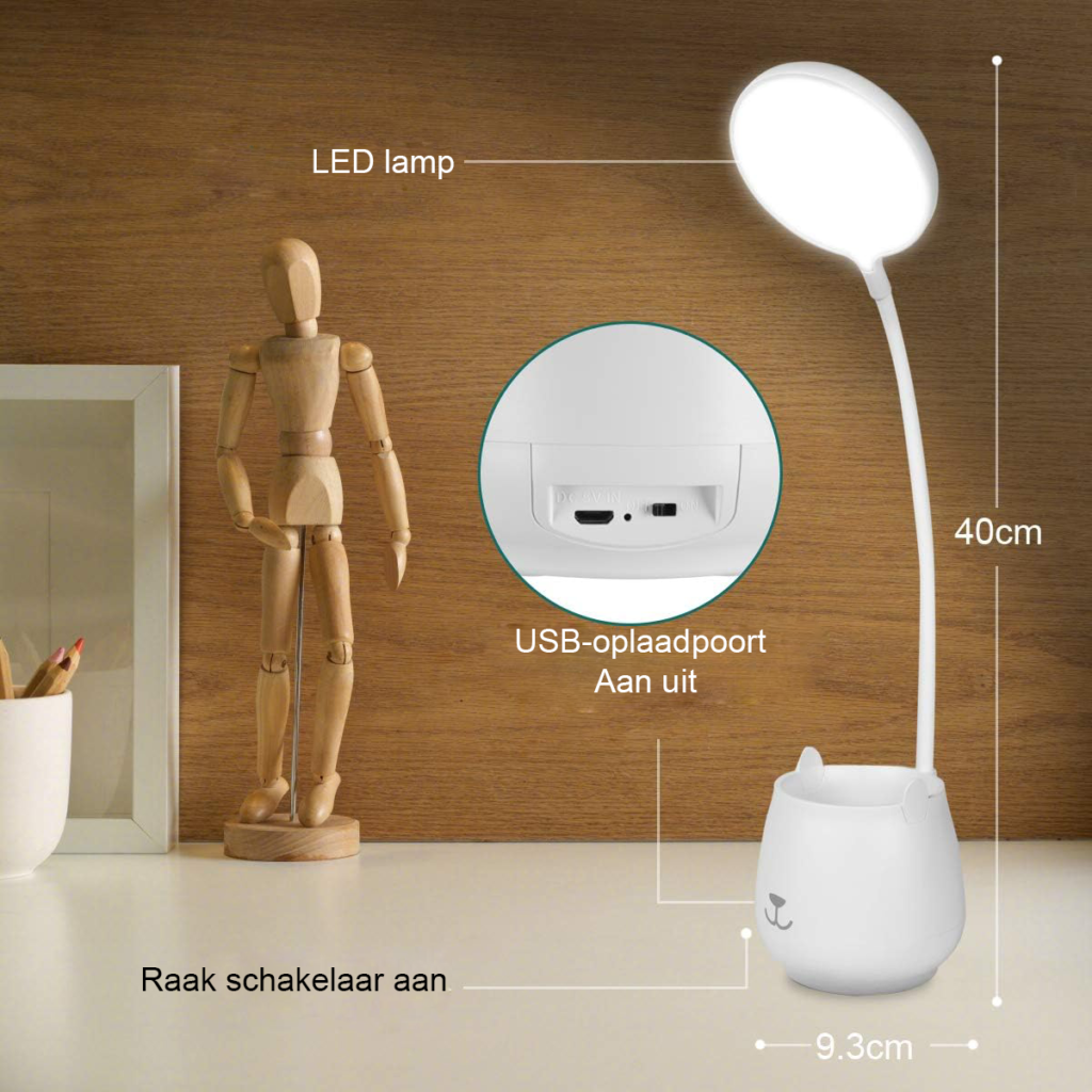 Telefoonhouder met LED-verlichting - Telefoonstandaard met Verstelbare Arm - Aanraakbediening - Voor Video-oproepen, Make-up en Lezen