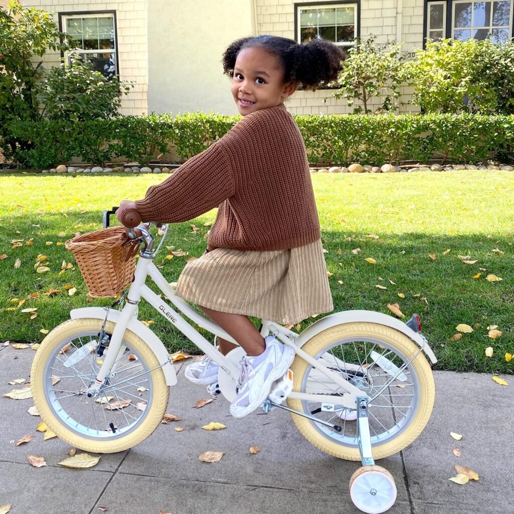 Meisjesfiets met mandje, bel en zijwieltjes 18 inch