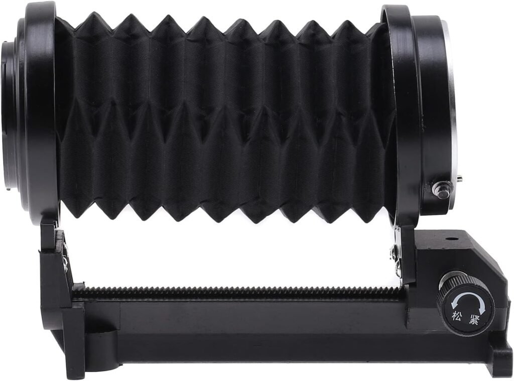 Macro balg uitbreidingsapparaat met inklapbare lens en enkele rail slider voor Sony E-Mount camera's