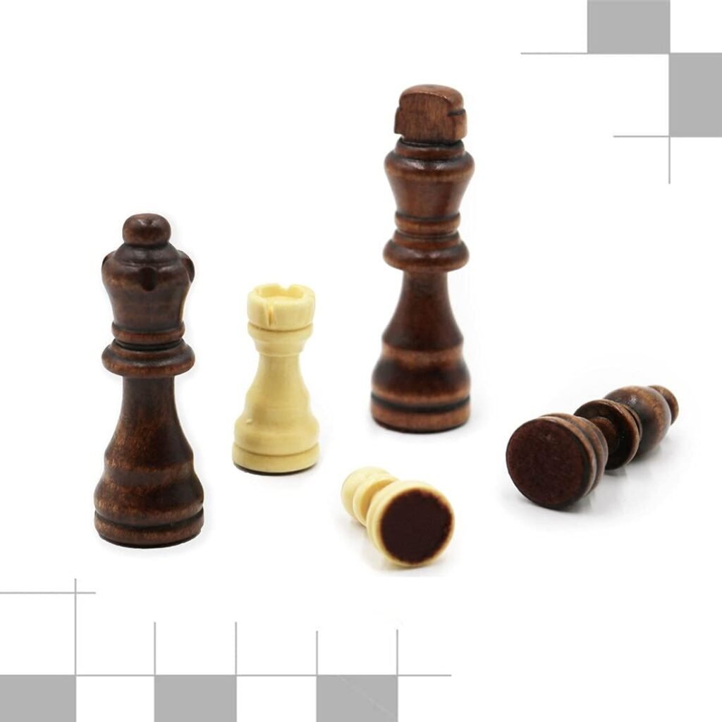 Houten Schaakbord Opvouwbaar - Draagbaar Schaakspel met Opbergtas - Voor Kinderen en Volwassenen - 40 x 40 cm
