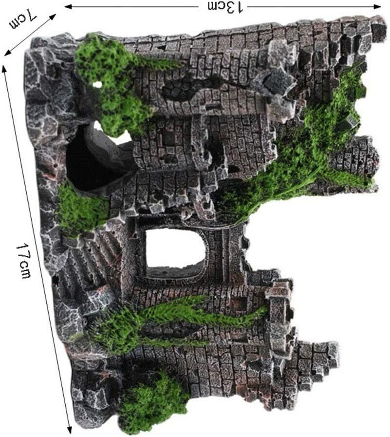 Aquarium decoratie ornament met natuurlijke verstopplaats voor vissen, realistisch ontwerp en levendige kleuren