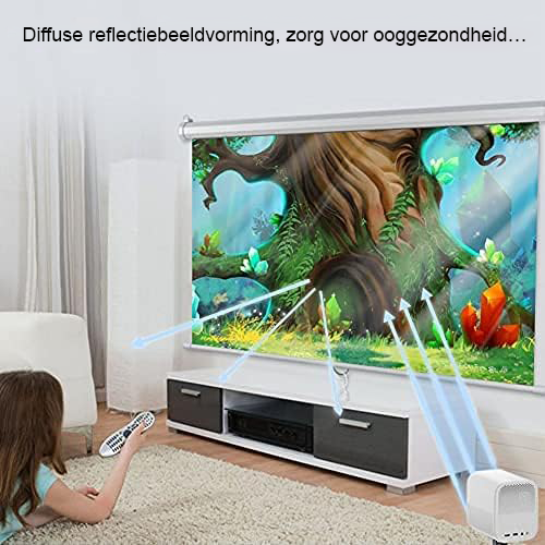 Draagbaar projectiescherm 120 inch 16:9 HD met opvouwbaar anti-kreuk canvas voor thuisbioscoop en buitengebruik