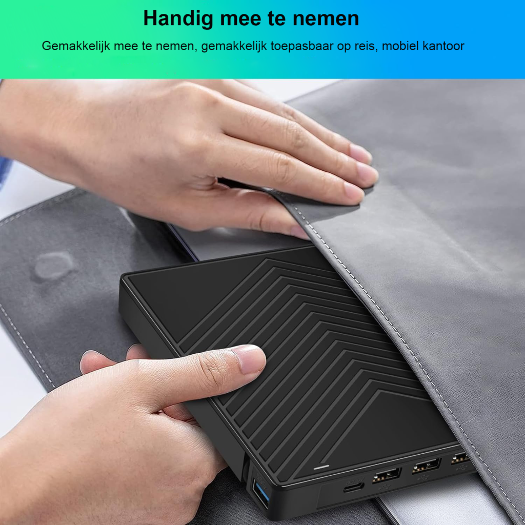 Externe CD/DVD-speler met USB 3.0, USB-C, SD- en TF-kaartlezer voor laptop en pc