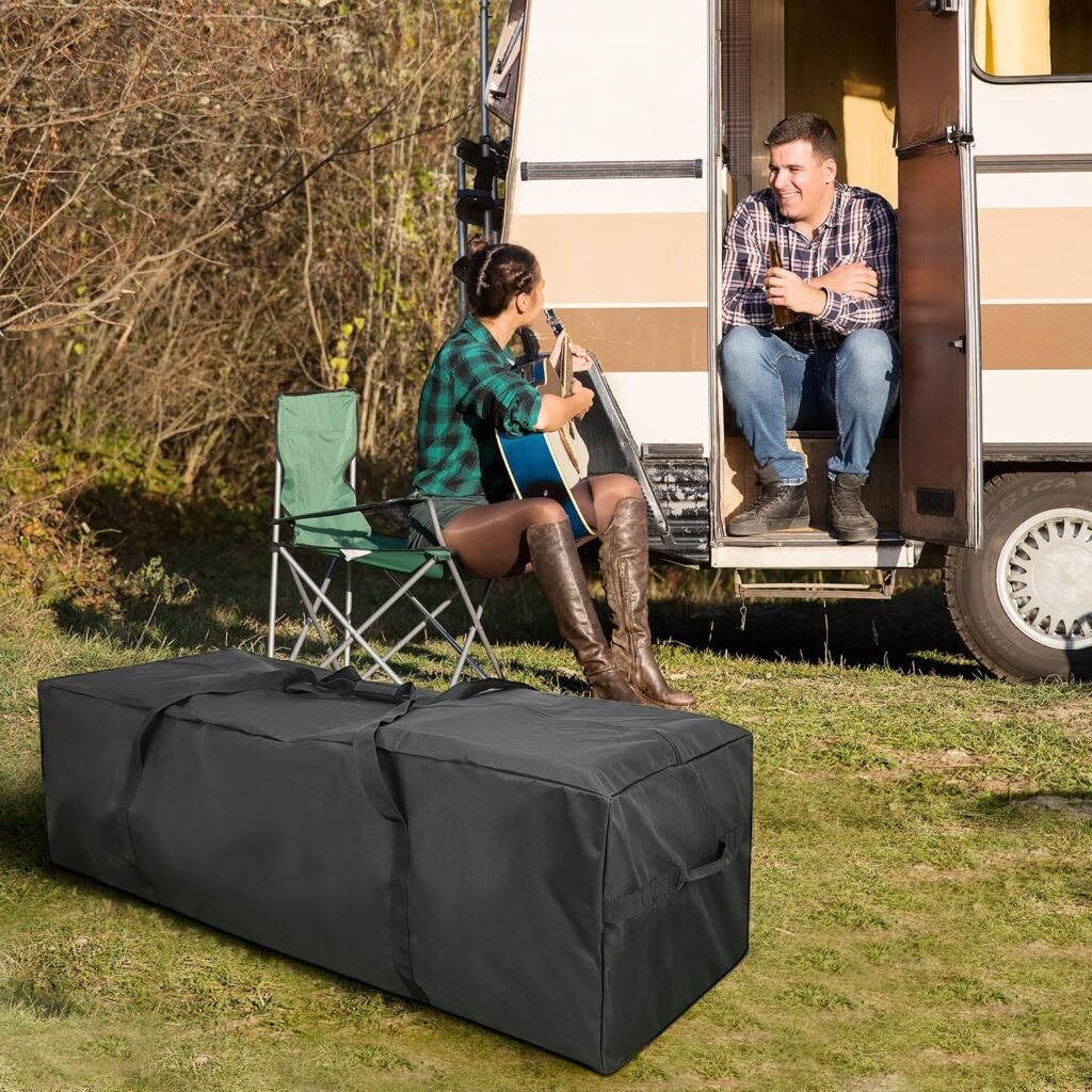Grote zwarte reistas 152 × 43 × 51 cm – opvouwbare sporttas voor bagage, waterafstotend en lichtgewicht