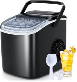 Compacte ijsblokjesmachine met zelfreiniging voor thuis en keuken