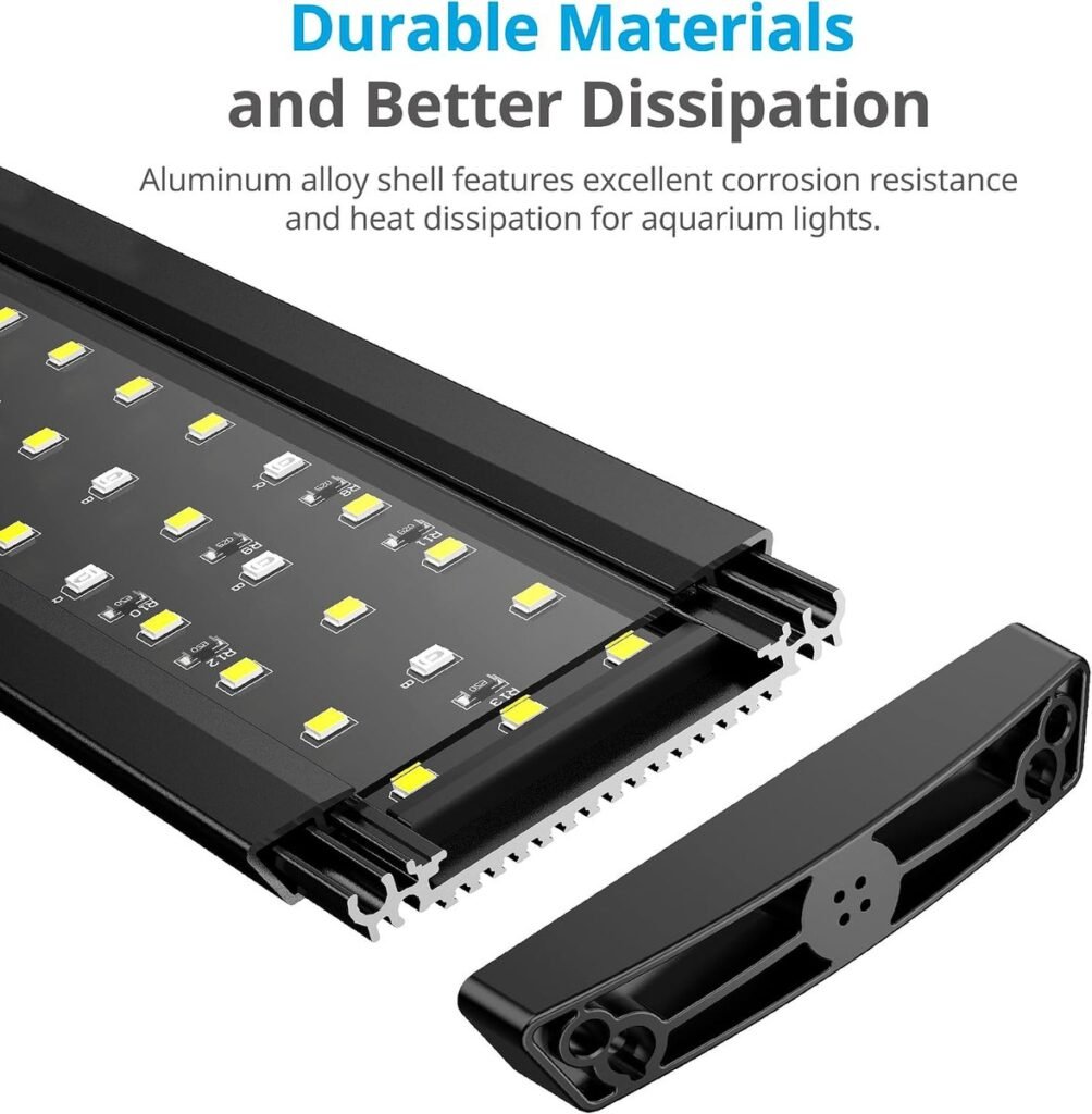 LED aquariumverlichting volledig spectrum voor aquatische planten, energiezuinige heldere en kleurrijke aquariumlamp