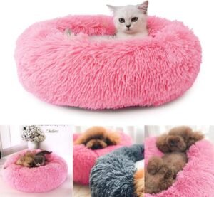 Huisdierbed 60 x 45 cm – Kalmerend Slaapbed – Wasbare Hoes – Antislipbodem voor Honden en Katten