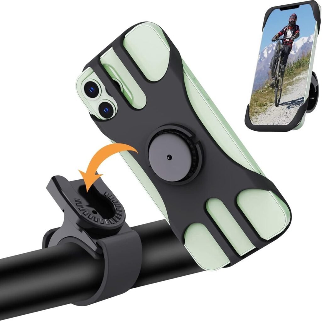 Afneembare telefoonhouder voor fiets - universele smartphonehouder 360° draaibaar zwart