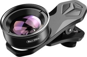 Groothoek telefoonlens met universele clip en optische glazen lens voor smartphonefotografie